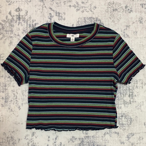 bp Tops - BP Multicolor Striped Crop Top
